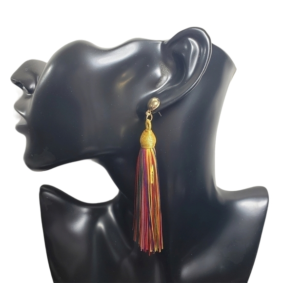 Fashion Jewelry Tassel Post Earrings Sz OS - Picture 1 of 5